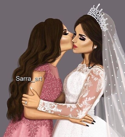 art, bride to be and cartoon
