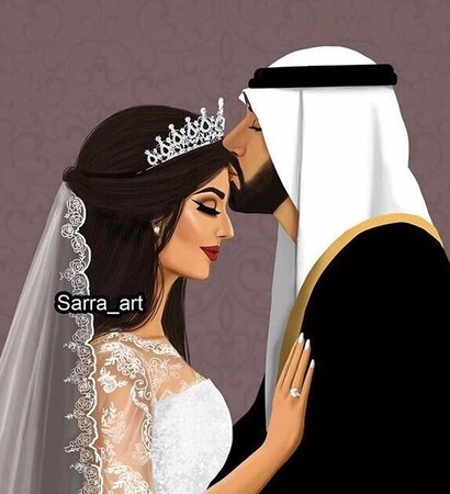 bride to be, arabic cartoon and art