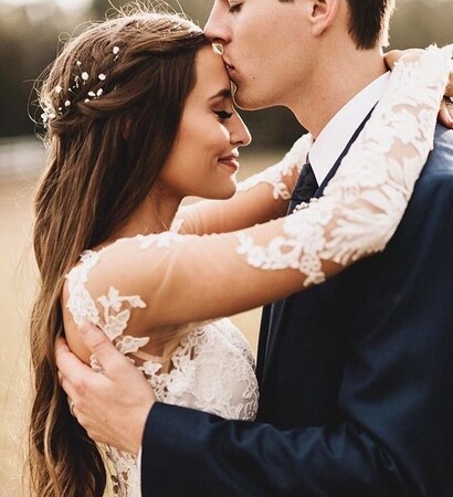 black suit, wedding dress and perfection
