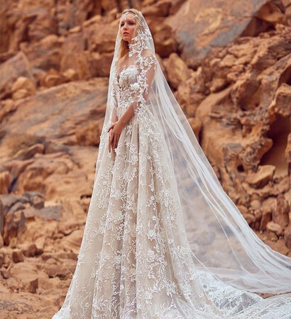 veil, wedding dress and fashion