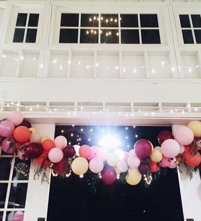interior, decoration and balloons