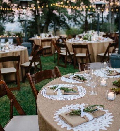 wood, lights and Tables