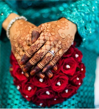 mehndi, dulhan and love