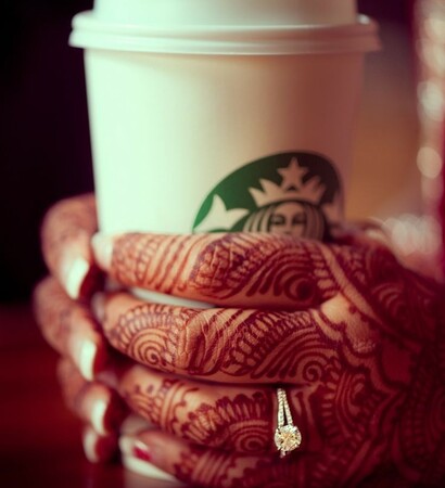 starbucks, shaadi and mehndi+