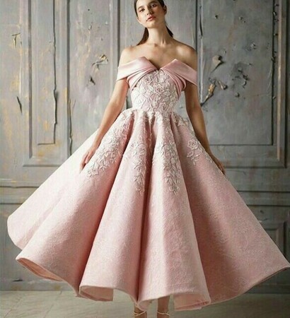 pastel, dress and offshoulder