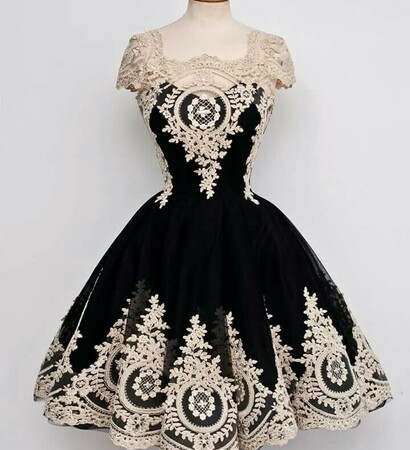 cute, black and dress