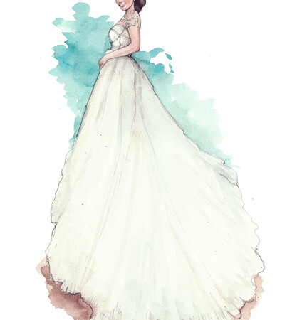 pinodesk, fashion sketch and bridal