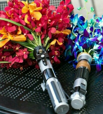 buquÊ geek, geek bride and star wars wedding
