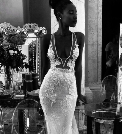 wedding gown, gorgeous and black woman