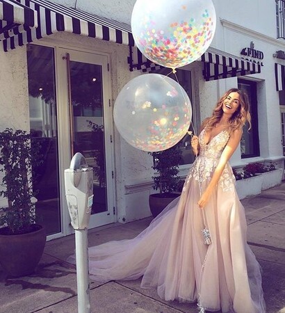 balloons, dress and Prom