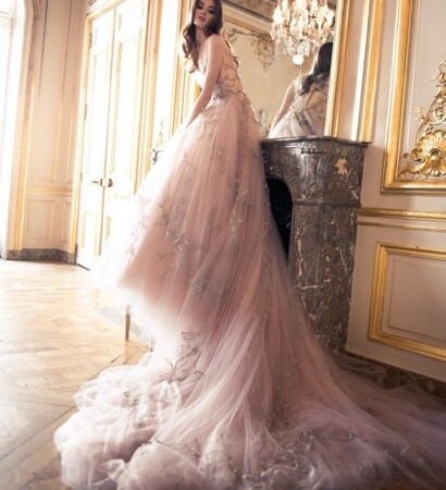 wedding dress, paris fashion week and paolo sebastian