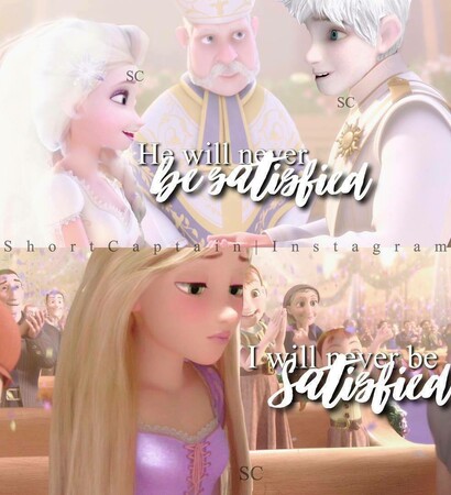 jackunzel, elsa and jack frost