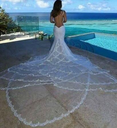 bride, dream dress and train