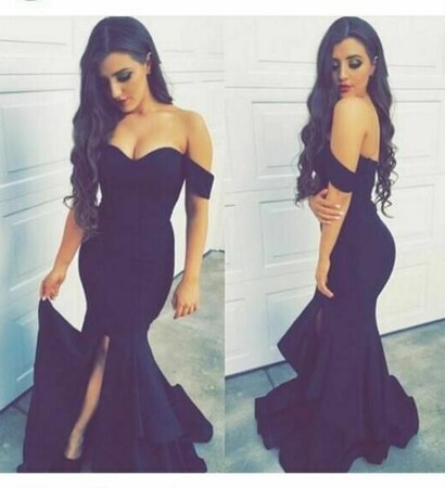 dress, woman and black dress