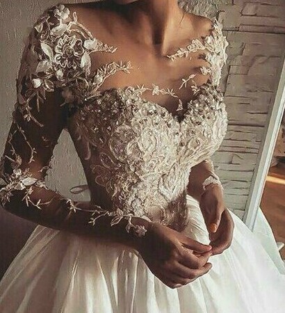 bride, dress and girl