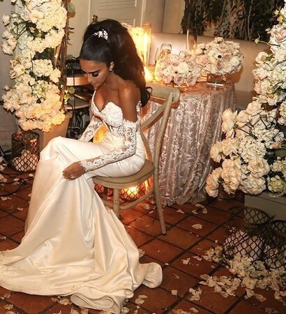 wedding dress, flowers and dress