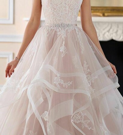 white, bridal dress and embellishment