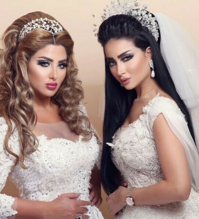 brunette, arabic style and blond