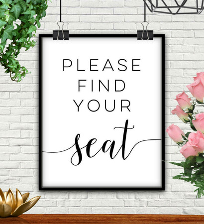 wedding please, please have a seat and wedding seat sign
