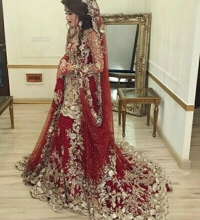 dulhan, lehenga and muslim bride