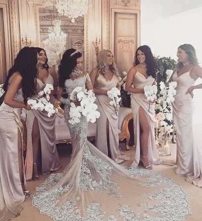 bride, glitter and flowers