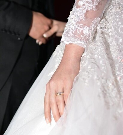 bride, wedding day and ring