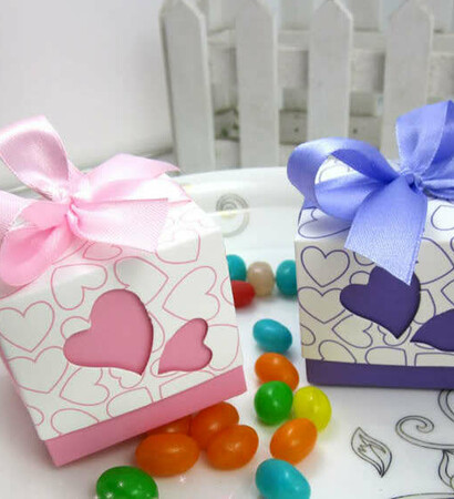 pink, candy and wedding box