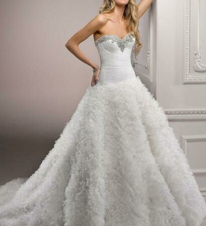 bride, blonde and gown