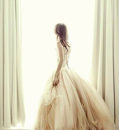 window, ring and wedding dress