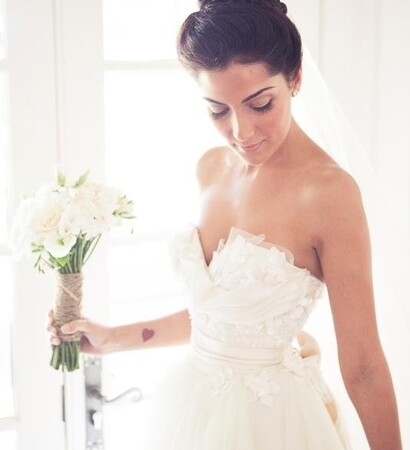 flowers, braid and bun