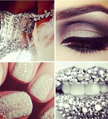 eye, glitter and dress