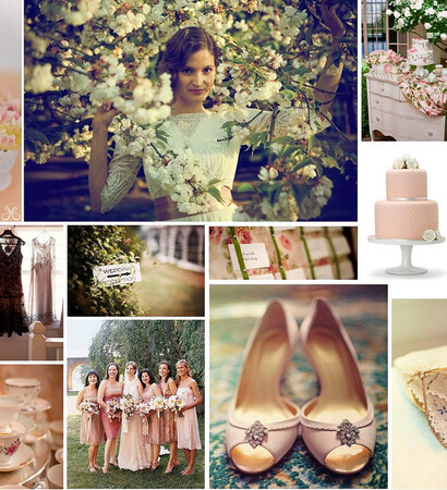 lace, inspiration board and garden