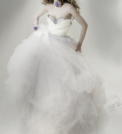 wedding dress, fashion and ball gown