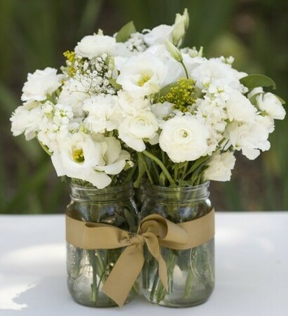mason jar, pretty and white