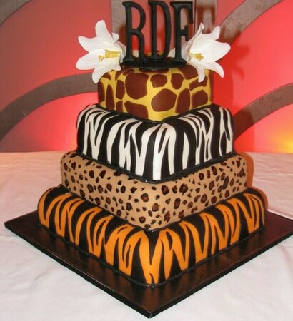 tiger, cake and giraffe