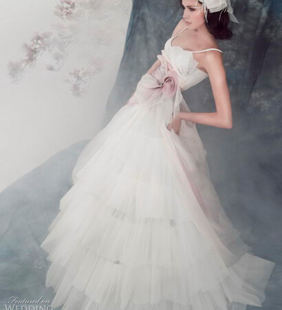 pastel, wedding dress and alena goretskaya