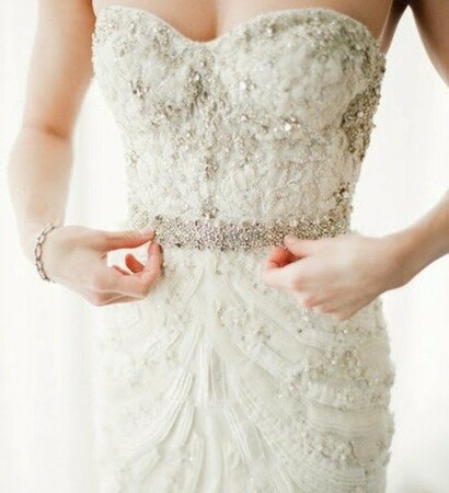 wedding gown, sparkles and white