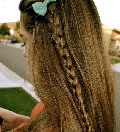 blue, brunette and girl