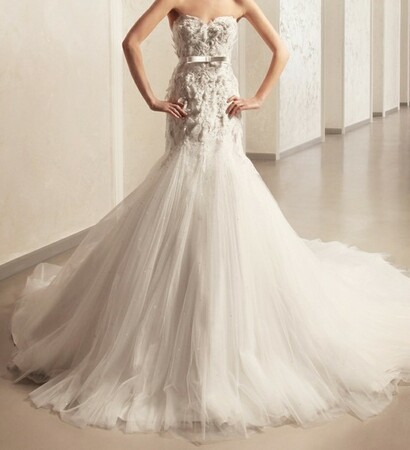 gown, textured and romantic