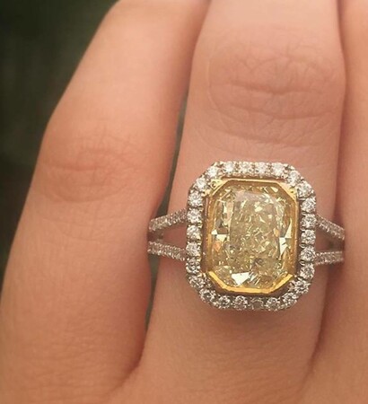 yellow diamond, ring and proposal