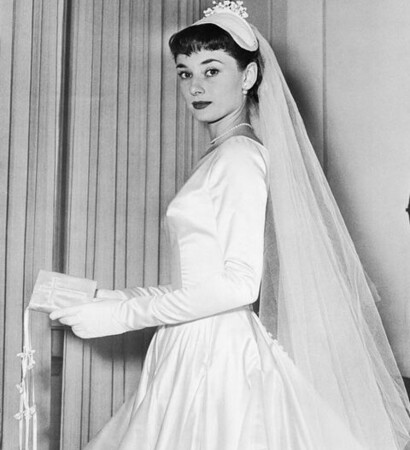 bride, vintage and audrey hepburn