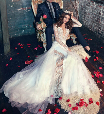wedding dress, fairy tale wedding dress and crown