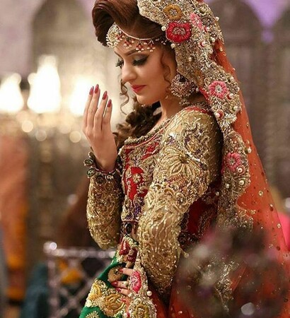muslim bride, desi and dupatta
