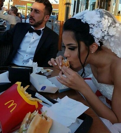 just married, love and wedding dress
