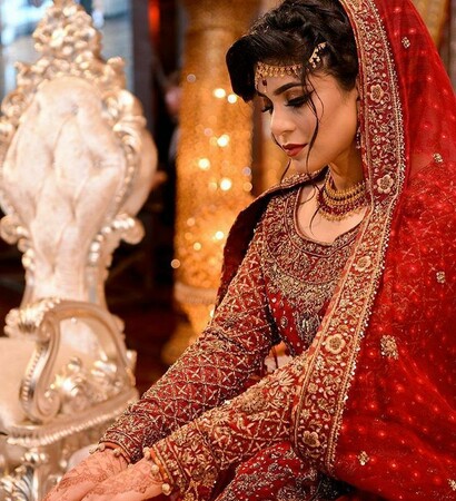 indian bride, pakistani bride and dupatta