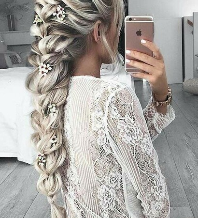 hair, wedding hair and boho