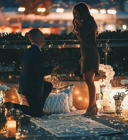 propose, candlelight and dreamy