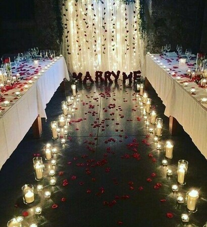 marryme, roses and candles