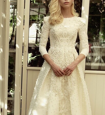 bridal, embroidery and wedding gown