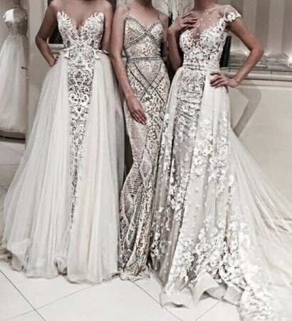 dressed, wedding dress and girl